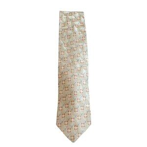 Ermenegildo Zegna Cream and Gold 100% Silk Men's Tie